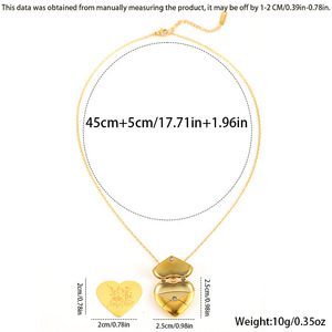 HOVANCI Women's Trendy New Personalised Couple Gift <strong>Jewelry</strong> Valentine's Day Forever <strong>Love</strong> Blank Heart Stainless Pendant Necklace - Product Image 3