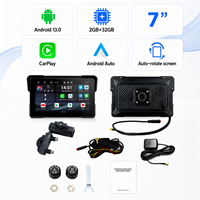 Écran tactile pour moto, écran de moto 7 pouces, Android 13.0, 2 Go + 32 Go, étanche IP67, téléchargement d'applications, mode veille, Wi-Fi, CarPlay pour moto