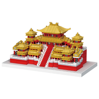 Kit de Modélisme en Plastique DIY de Haute Difficulté Style Chinois, Ensemble de Blocs de Construction du Palais d'Épang, Vente Chaude