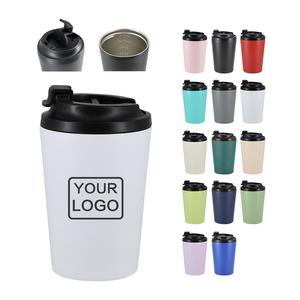 Tazza da tè al latte da 12 once con coperchio a prova di perdite bottiglie d'acqua da donna per il giorno di <span class=keywords><strong>San</strong></span> <span class=keywords><strong>Valentino</strong></span> sottovuoto in metallo piccola tazza da caffè all'aperto sorso gratis - Product Image 5