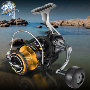 Moulinet Spinning Métallique Luya Wheel 24 Seal FBE, pour Appâts Artificiels, Haute Vitesse, Rapport de Transmission 5.1:1, 6 Roulements, Droitier, 400g, pour la Pêche en Mer - Product Image 6