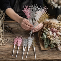 Handgefertigte Perlen-Blumenstiel-Bouquet-Füller in Rosa, Silber, Gold, Kristallsprühe für Hochzeits-Blumenarrangements, Großhandel