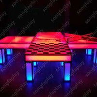 Table de ping-pong LED Songfa durable et écologique, table interactive éclairée à changement de couleur pour les événements et les fêtes