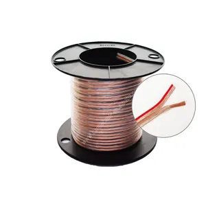 12AWG 2core transparent OFC conductor parallel audio system low noise twin flat wire speaker cable wire