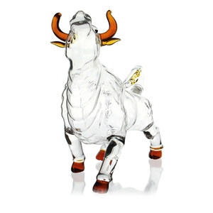 1000 ml 750 ml À La Main animal bouteille vache forme bouteille d'alcool en verre taureau bouteille pour les esprits - Product Image 5