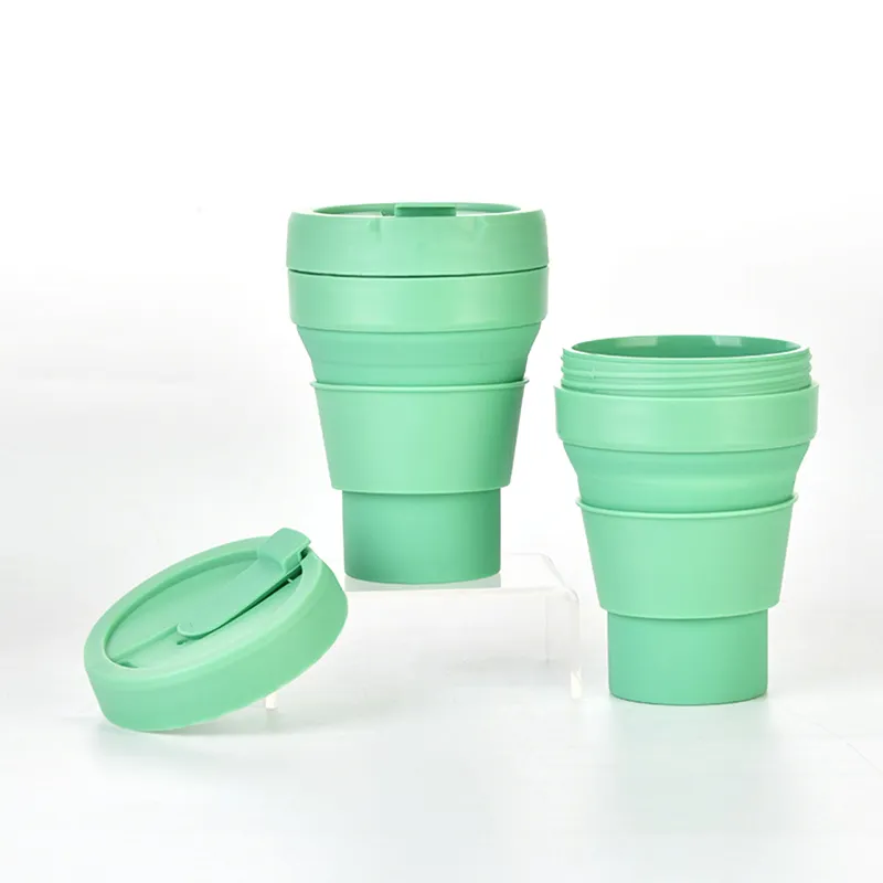 Eco Friendly Outdoor Retractable Travel Silicone Collapsible Cup Foldable Tumbler