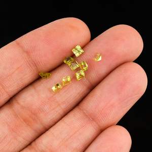 Piedra preciosa de peridoto natural YASHEE, corte cuadrado de 3x3 mm, calidad AA+ para la fabricación de joyas - Product Image 4