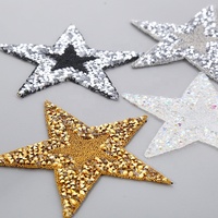 Vente en gros d'appliques à paillettes adhésives 3d en strass, fer à repasser sur étoiles de cristal, patchs pour vêtements