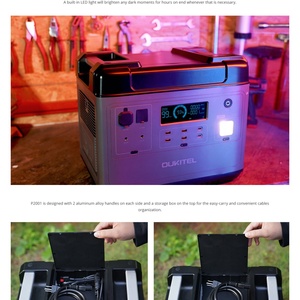 สต็อกคลังสินค้ายุโรป <span class=keywords><strong>Oukitel</strong></span> P1201/P1201E 1200W 960Wh สถานีไฟฟ้าพกพา รองรับ UPS แผงโซลาร์เซลล์ กำลังไฟชาร์จสูงสุด <span class=keywords><strong>500w</strong></span> - Product Image 6