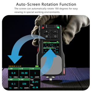 Tragbarer Pumpen-Sauggasanalysator mit 5 Sensoren für LEL, EX, CH4, NO, CO, Multigasdetektor mit WLAN und Drahtloser Übertragung sowie Sturzalarm - Product Image 3