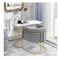 Fengxiang1987 pas cher Salon meubles ongles bureau et chaise meubles manucure Table équipement professionnel marbre métal fer 1 pièces