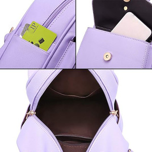 Zaini da donna per ragazze da viaggio con fiocco carino in pelle sintetica Mini zaino zaino per donna - Product Image 4