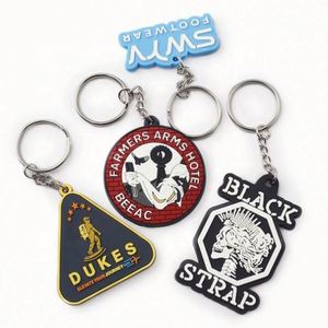 Custom Printed Logo PVC Embossed Keychain 2D Rubber Keychain Soft PVC Rubber Keyring - Product Image 5