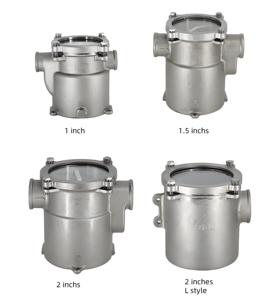 Filtro per Acqua di <span class=keywords><strong>Mare</strong></span> in Acciaio Inox 316L Resistente alla Corrosione per Raffreddamento Motore Barca 1/1.5/2/3/4 Pollici - Product Image 2