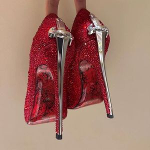 Sandales de mariage en cuir véritable de luxe avec cristaux, nouvelle collection, <span class=keywords><strong>talons</strong></span> aiguilles de 12 cm, strass, <span class=keywords><strong>talons</strong></span> hauts pointus - Product Image 4