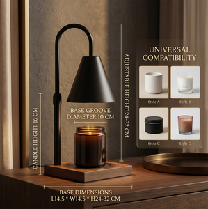 Lampe chauffe-bougie électrique haut de gamme avec variateur d'intensité et prise EU US AU, diffuseur de cire d'aromathérapie sans fumée, lampe de table décorative parfumée - Product Image 2