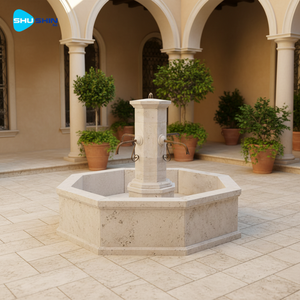 <span class=keywords><strong>Fontaine</strong></span> de <span class=keywords><strong>jardin</strong></span> de style européen post-moderne, sculptée à la main, en pierre calcaire blanche, résistante à l'eau, durable, garantie 5 ans - Product Image 6
