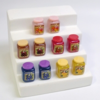 Lot de 100 figurines miniatures en résine 13*17MM, modèles de pots à bonbons et pots à confiture, ornements pour accessoires de maison de poupée et jeux - Vente chaude
