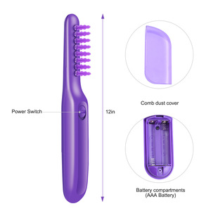 Electric Detangling Brush Purple Battery Powered For Wet Dry Hair General Use - Product Image 5