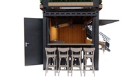Conteneur Mobile pour café, bar et restaurant, préfabriqués et extensibles, expédition de 20 pieds