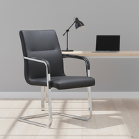Chaise de bureau de direction ergonomique au design moderne, en cuir, hauteur réglable, dossier en maille, accoudoirs fixes, siège pivotant