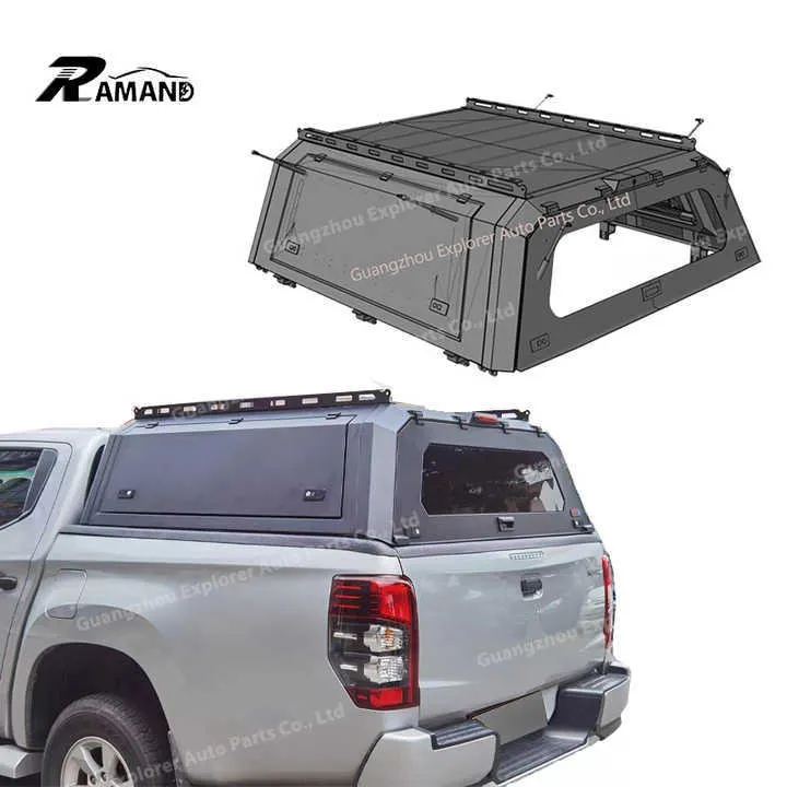 Kanopi Camper truk Pick Up, untuk Mitsubishi Triton 2015-2023 aksesori untuk Mitsubishi Triton kanopi Aluminium 2023