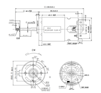Moteur DC brossé de 46 mm de diamètre 8512 avec arbre à rainures (D-Cut, à clavette, à pas, cannelé, fileté, ou autre type d'arbre) pour autres outils à main