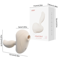 Vibrateur clitoridien vibrant à succion avec 12 modes de vibration et 7 intensités de succion, 100 % étanche, double stimulation
