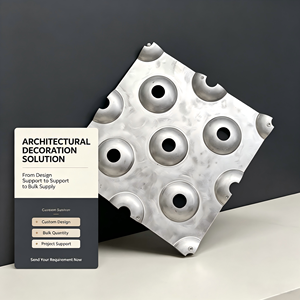 Panneau de toiture en aluminium 3D, tôle perforée à plis, revêtement métallique décoratif pour hall d'exposition et centre commercial - Product Image 6