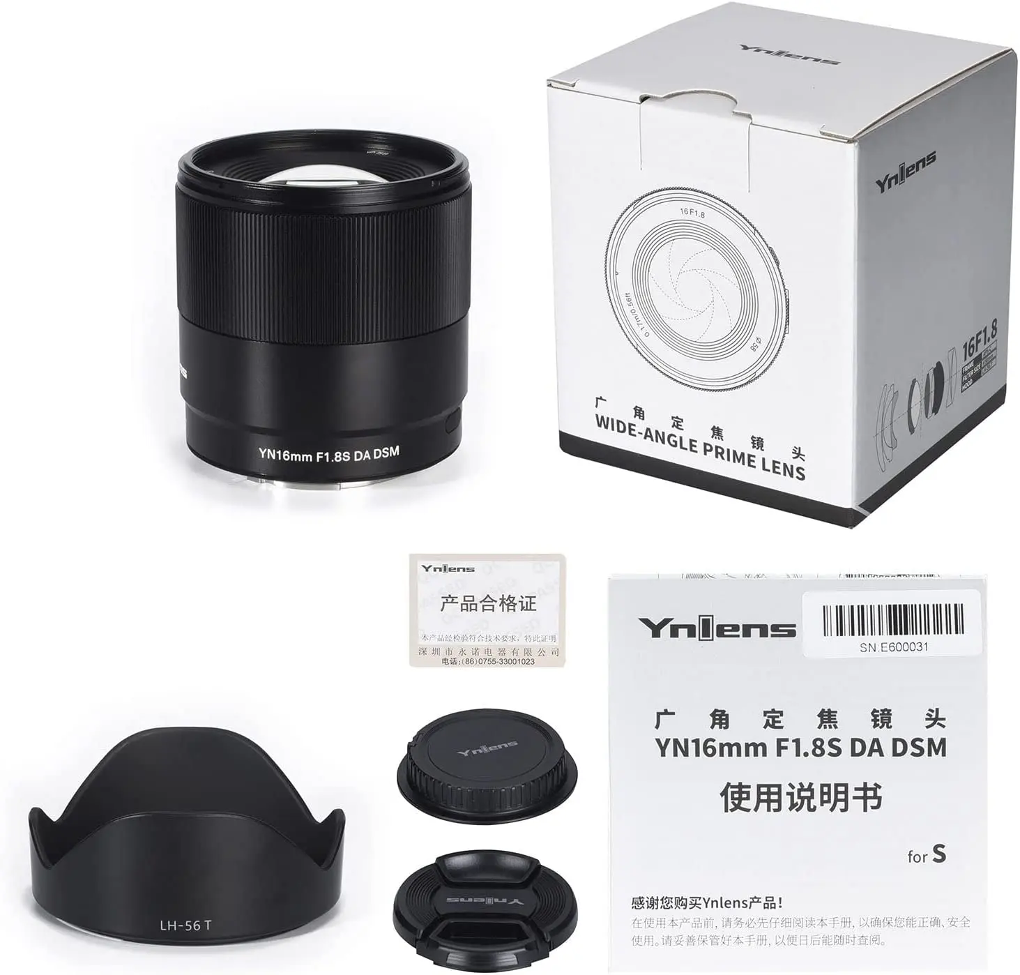 Yongnuo Yn 16Mm 16Mm F 1.8S Da Dsm Af/Mf Camera Grote Opening Brede Angel Prime Lens Voor Sony E Mount Zoals A7r3 A6600 A7iii