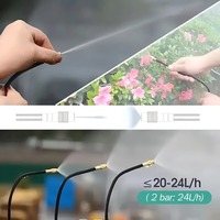 Buse d'atomisation flexible F109 de 20 cm avec réglage en T, arroseur en laiton pour usage en jardin