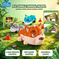 Voiture de course RC EPT 2,4 GHz à double commande G-SAFE Jungle Crocodile, imprimée en 3D, avec régulateur de vitesse, 3 vitesses, fonction drift, contrôle par application et éclairage LED