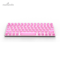 Rechargeable Keyboard Wireless Keyboard with Silicone Raised Protective Cover Slim Quiet Keyboard for Long Nail Women