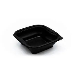 PP Microwave Sekali Pakai Kotak Bento Sekolah Blister Hitam Mengambil Togo Makan Siang Nampan Makanan atau Wadah Mangkuk Kemasan Plastik