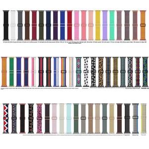 <span class=keywords><strong>Bracelet</strong></span> de montre en nylon tressé extensible Trendybay Instock, design élastique à boucle unique, plusieurs couleurs au choix pour Apple Watch - Product Image 2