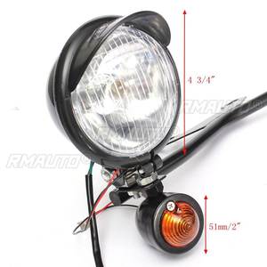 Faro Universal de 12V para motocicleta, luz antiniebla, color negro/cromado, para Honda, Yamaha, Kawasaki, Suzuki, Triump Cafe Racer - Product Image 6