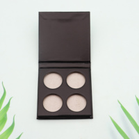 Palette de fards à paupières vides hautement pigmentés en gros, personnalisable en 4 couleurs avec paillettes pour maquillage des yeux DIY