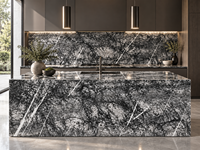 Dalles de marbre argenté d'Italie en pierre naturelle pour plateaux de table à manger, plans de travail de cuisine, panneaux muraux, parois de douche et marches d'escalier