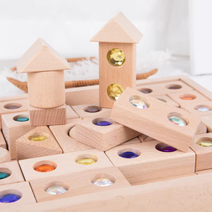 Bloques de Construcción de Madera con Gemas y Diamantes, Juguete Educativo Inteligente, Personalizado, Económico, al por Mayor, OEM, ODM - Product Image 4