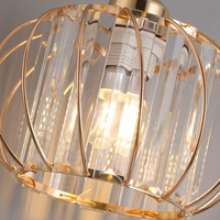 Lustre Suspendu Moderne de Style Or Français avec Abat-jour en Verre à Bandes pour Îlot de Cuisine, Chevet, Douille E27 E26