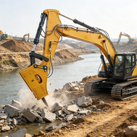 Mega Power TUOSHI Hydraulic Breaker dengan tekanan 160-180 bar & 400-600 bpm untuk Excavator 40-50 Ton Skala Industri Pertambangan Batu