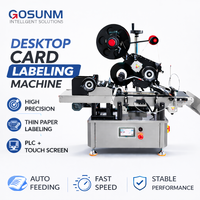 Machine d'étiquetage entièrement automatique à grande vitesse Gosunm pour l'étiquetage des sacs de café sur les surfaces supérieure et inférieure des cartons