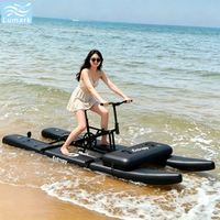Planche flottante pour cycle aquatique, cadre en aluminium pour une personne avec tapis flottant avant, flottabilité stable pour hôtel, pliable, de Chine Lumark