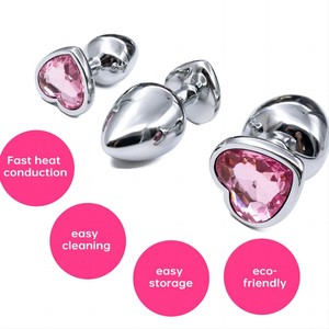 Hot Selling Waterproof <strong>Stainless</strong> <strong>Steel</strong> <strong>Anal</strong> Plug-Colorful Crystal Jewelry Inspired <strong>Sex</strong> <strong>Toy</strong> Real Touch Feeling for Men Women - Product Image 3