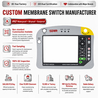 Panel Táctil Gráfico Personalizado para Aire Acondicionado con Membrana, Resistente al Agua y a los Arañazos, Teclado Plano con Ventana LED
