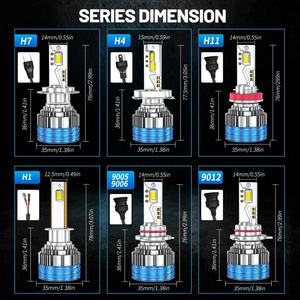 HYNBYZJ gran oferta M8 LED H7 CANbus faro 3 tubo de cobre 90005 9006 faros LED 6000K H1 H11 H4 faro de coche led - Product Image 6