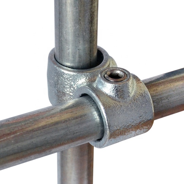 Galvanised 90 Degree Crossover Structural Pipe Clamp Handrail Key Fittings High Quality 90 Degree Crossover Pipe Clamp