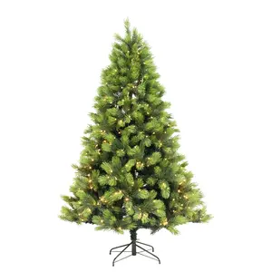 New Design Artificial Pure PE Christmas Tree With Lignts And Metal Stand