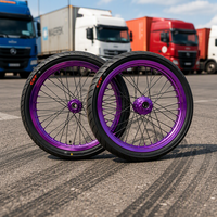 Ensemble de roues Supermoto Light Bee Talaria X New 17'' JY-Z03110020-10, jantes en alliage d'aluminium aérospatial noir/argent, modification de course