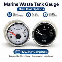 Jauge de niveau de réservoir de déchets marins KUS 52 mm DC12V/24V pour camping-car et bateau